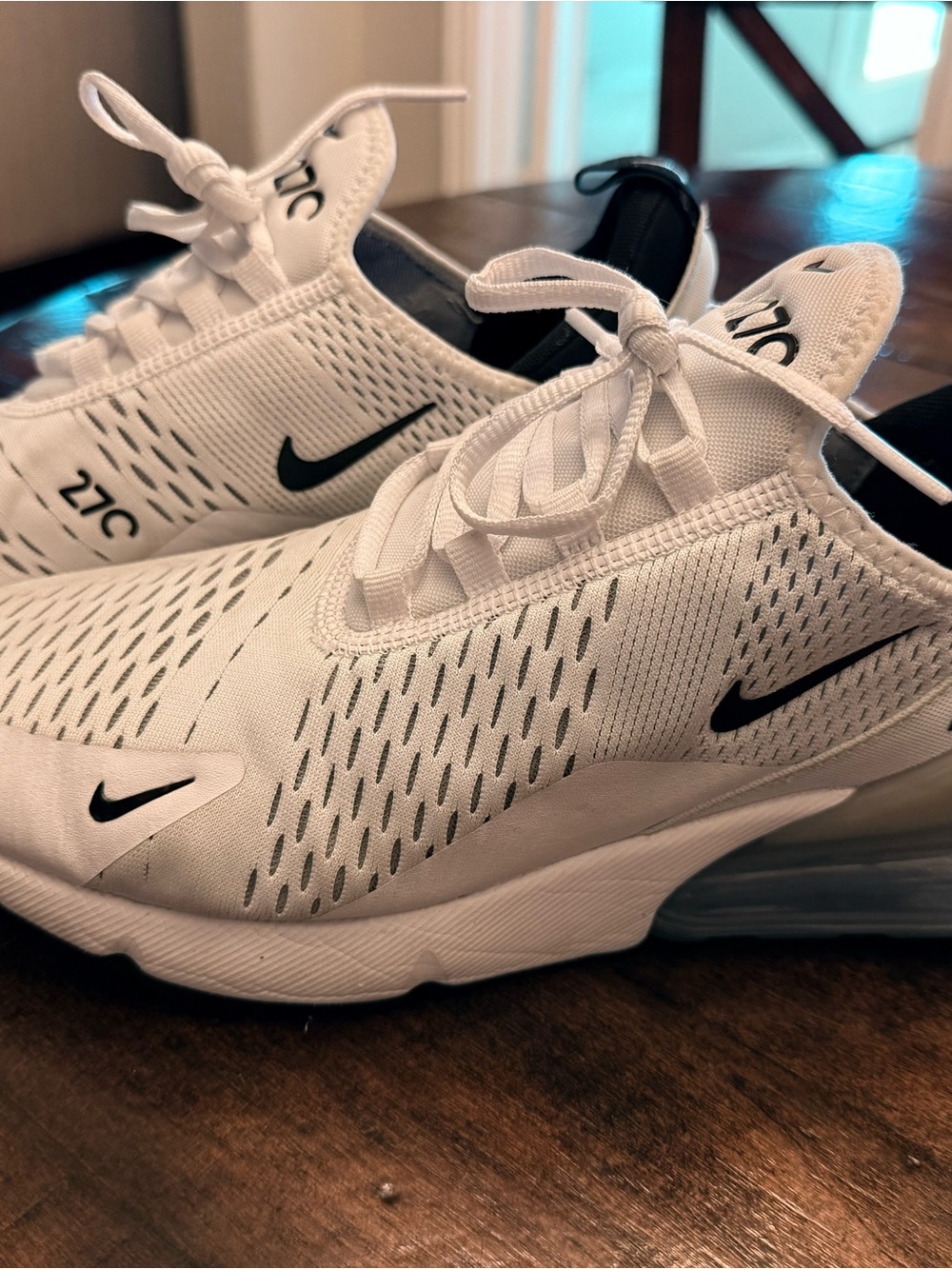 Men’s nike White and Black Air Max-Style Sneakers
